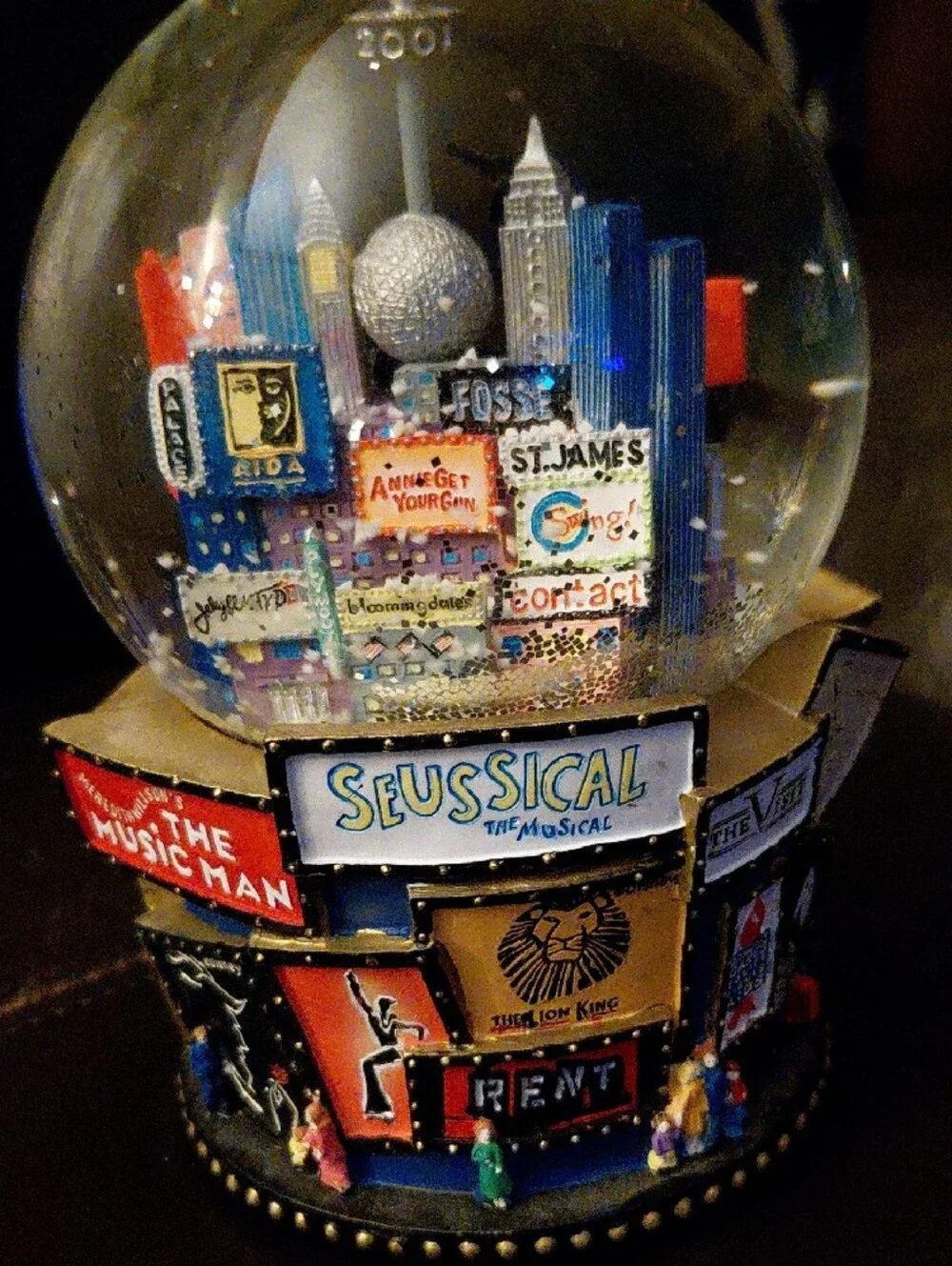 Collectible Broadway Snow Globe - Multicolor